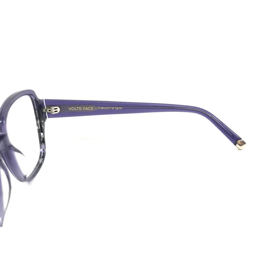Volte Face Eyeglasses Frames TARA 2001 BI Purple Black Square Full Rim 52-19-140
